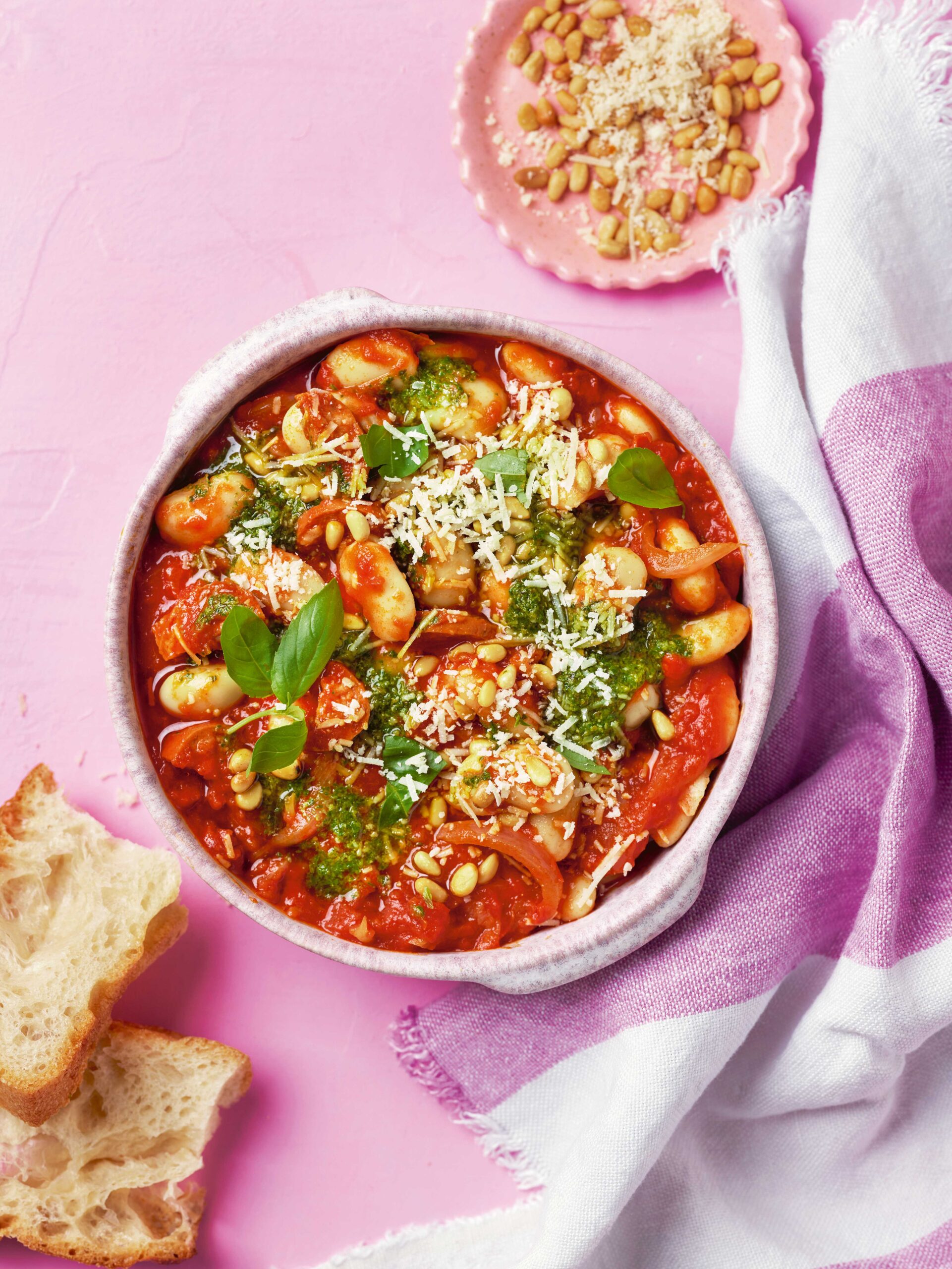 butterbean pesto and chorizo stew