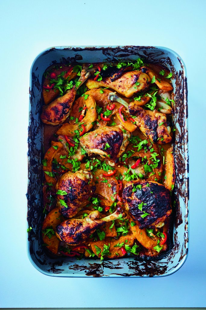 Rukmini Iyer’s Malaysian Roast Chicken with Coconut, Lemongrass and Squash