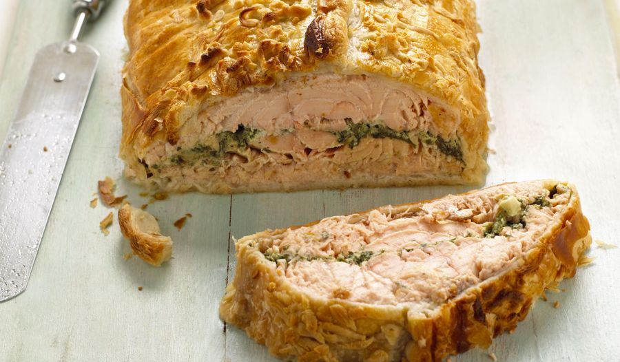 Salmon Salsa Verde en Croûte from Mary Berry and Lucy Young's book Cook Up a Feast